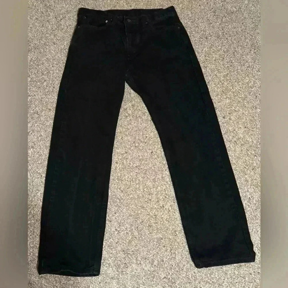 Black Levi’s 505 Straight Leg Jeans - Picture 3 of 4